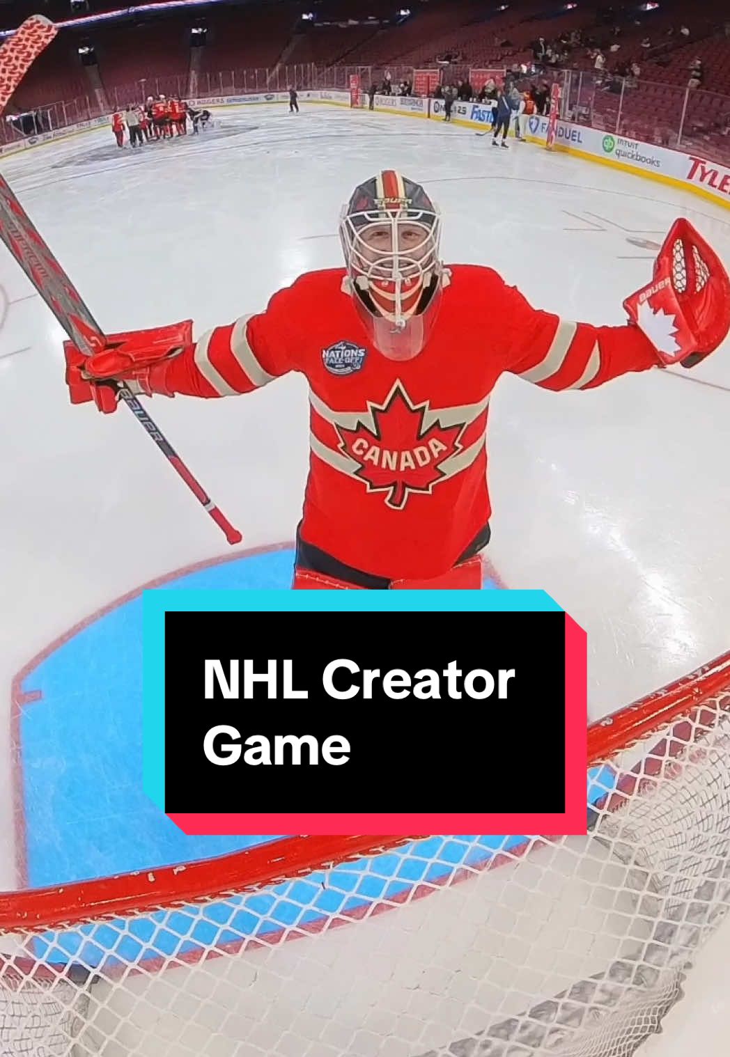 A post by @nickthegoalie_1 on TikTok caption: The 2025 @NHL Creator Skills Game in 360. What a game! 🏒 🚨 🇨🇦 #nhlcreator 