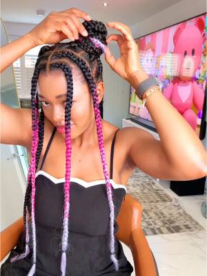 A post by @olivia_chukwu on TikTok caption: DIY braids hairstyle 😍 #olivia_chukwu #naturalhair 