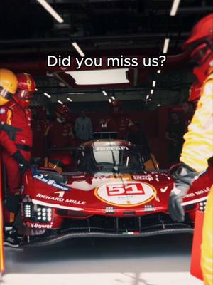 A post by @ferrari on TikTok caption: Cars are prepped, WEC 2025 loading… #FerrariHypercar #FerrariEndurance #WEC #FerrariRaces #Ferrari499P #Ferrari296GT3 