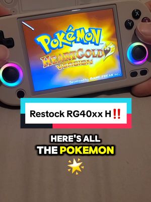 A post by @christranshop on TikTok caption: Replying to @shmily111 All PRE-loaded pokemongames #Rg40xxH comes with 20k+ pre-loaded games. it's the best emulator to play #ps1 #nds #psp #n64 games. Perfect gift for someone who grew up playing old school video games on any of these devices. you can always download more games for free too let me know if you have any questions or games you need me to look up #retrogaming #gaming #emulator #90skids #nostalgia #nostalgic #videogames #handheld #gamingconsole #anbernicRg40xxH #giftideas #games #holidaygift #bdaygift #guygift 