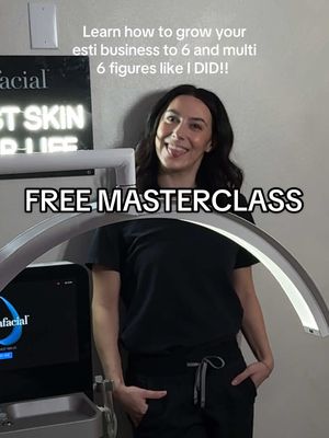 A post by @miracletheesti on TikTok caption: There’s a FREE masterclass teaching you 4 ways to profit more in your business immediately- and then early March my favorite beauty business program is opening doors for enrollment for BBB 6 figure esthetician!  LINK IN BIO to signup now for the free masterclass! 