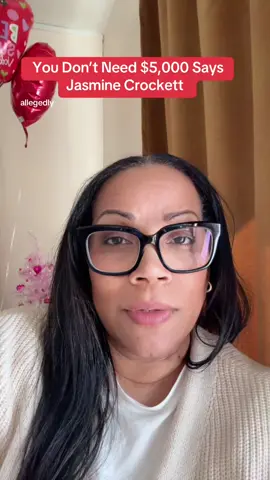 A post by @be.a.free.thinker on TikTok caption: You don’t need $5k says Jasmine Crockett , You don’t ? #jasminecrockett #doge #congress 