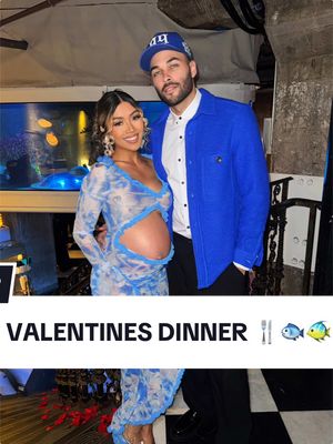 A post by @lianev on TikTok caption: What a beautiful night out celebrating love! 💙🩵 @Mrs. Fish 🍴🐟🐠 #dinner #datenight #mrsfish 