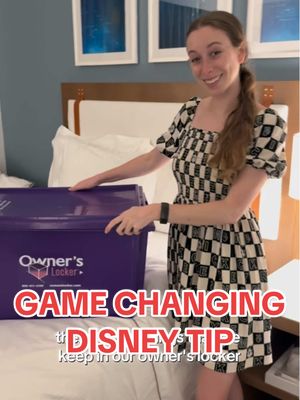 A post by @themouselets on TikTok caption: I’m serious @Owner’s Locker has completely changed the way we do Disney #disneyworld #disneytips #disneyhacks #disneyvacation #dvc #disneypassholder #epcot #loungefly 