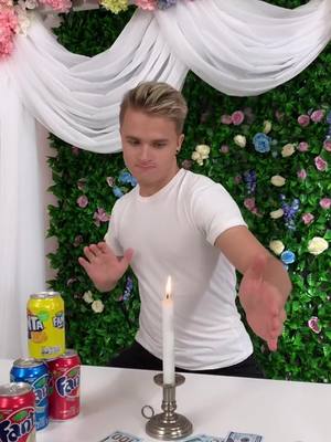 A post by @123go.kevin on TikTok caption: When the challenge is to blow out the candle without blowing... but someone had other plans 🫣🔥 #Candles #CheatCode #ChallengeFail #TikTokTrend #BlowNoMore