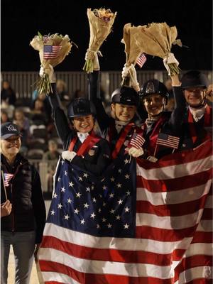 A post by @usequestrian on TikTok caption: Turning up the heat in Wellington! 🔥 #USADressage #USEquestrian 