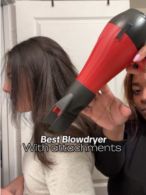 A post by @breecoolmom on TikTok caption: An affordable blow dryer with attachments that gets the job done! #blowdryer #dryer #hairdryer 