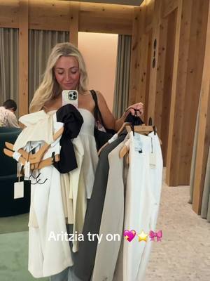 A post by @briannapetruzzi on TikTok caption: immediately adding everything to cart 🛒 #aritzia #aritziahaul #aritziaoutfits #aritziastyle #aritziatryon @Aritzia #businesscasualoutfits #italyoutfits #europeoutfits 