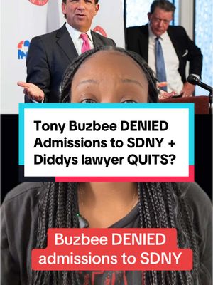 A post by @imnotalawyerbut on TikTok caption: Anthony Buzbee, the Texas lawyer that is representing many of the plaintiffs civilly suing Diddy might be having some issues. A grievances committee recently DENIED his application to be admitted to practice in the SDNY - Buzbee is saying the denial is because an attorney for one of the defendants he filed An action against submitted a complaint to the NY state bar but he is hoping to still be allowed to practice and represent his clients.  Attorneys could Buzbees denial have any bearing on the jayz dismissal? Or is this small potatoes.  Also - one of Diddys lawyers, Anthony Ricco wants OUT of his case