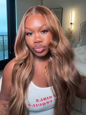 A post by @ebonyrosaa on TikTok caption: 28” p4/p27 @Dorsanee Hair use code “dor50” to get $50 off 💝 #dorsaneehair #highlightedwig #frontalwiginstall 