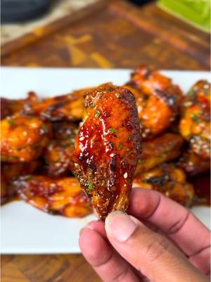 A post by @simplyfoodbyty on TikTok caption: Guchujang Agave Wings! #simplyfoodbyty #wings 