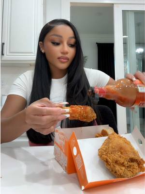 A post by @cookinwithjai on TikTok caption: Popeyes Mukbang #fyp #mukbang #eating #mukbangeatingshow #fypシ #popeyes 