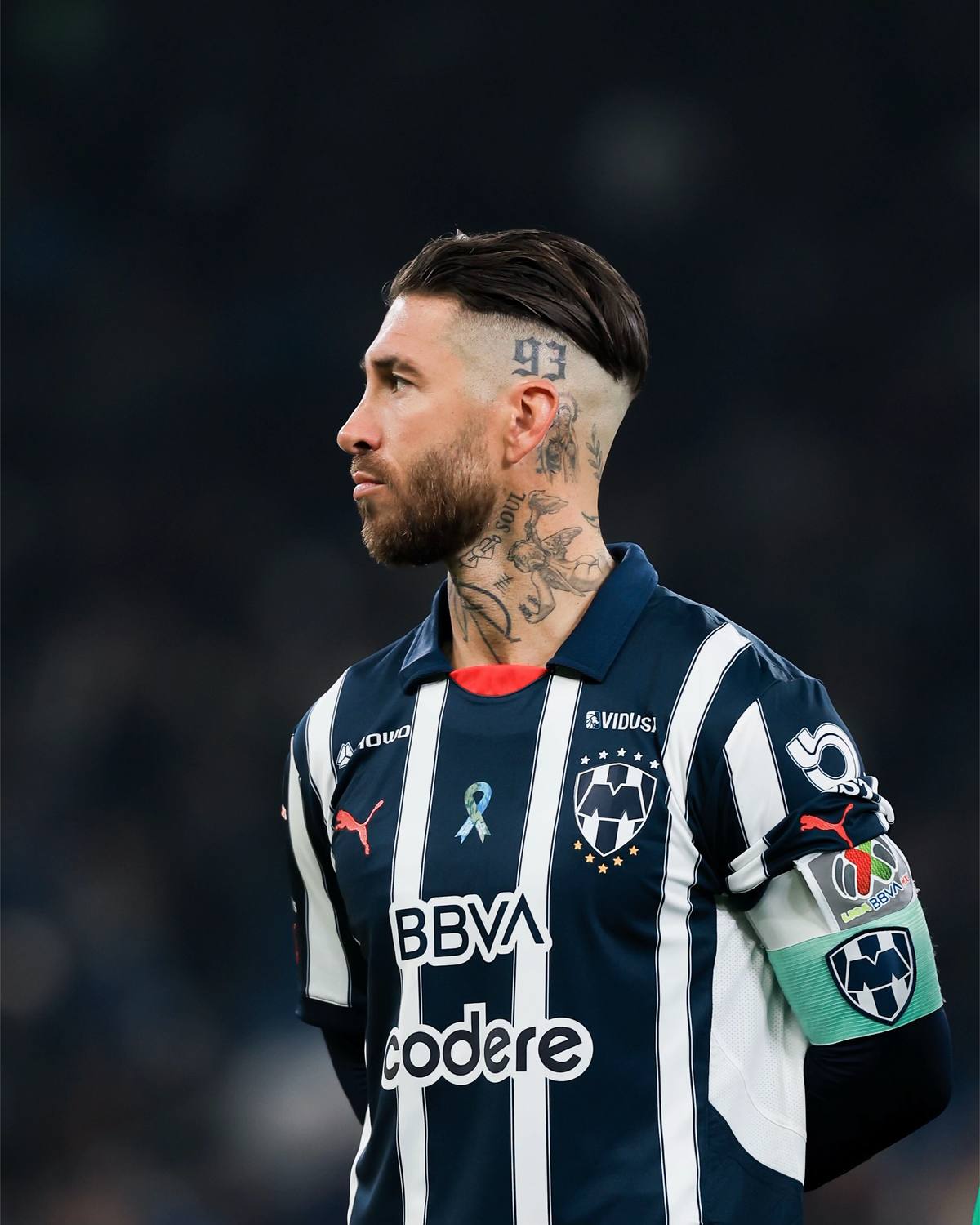 A post by @sergioramos on TikTok caption: Después de un tiempo sin pisar la cancha, contento y emocionado con el debut y la victoria. El trabajo y la perseverancia siempre tienen su recompensa.  After some time away from the pitch, happy and excited with the debut and the win. Work and perseverance are always the key.  ¡Vamos, @Rayados! 🔵⚪️