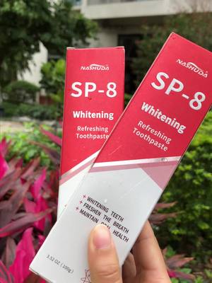 A post by @sakjchsakbn on TikTok caption: #fyp AstraGlow SP-8 probiotic toothpaste #useful for bad breath and prevent cavities. #goviralpage