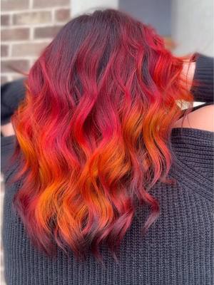 A post by @theresavandamstylist on TikTok caption: ❤️🧡💛 #hairstylist #hairtok #hairdresser #fyp #foryoupage #salon 