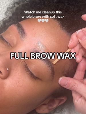 A post by @miracletheesti on TikTok caption: Oldie but a goodie. Cleanup this brow with me using my favorite soft wax. 🤎 soft wax has always been my go to for facial waxing. The key is just find a good one even for the most sensitive skin!  #creatorsearchinsights #browwaxing #softwax #esthetician #browwaxtutorial #eyebrowshaping #browartist ##