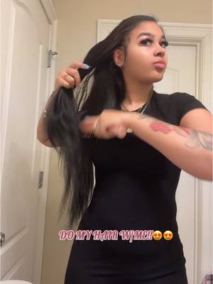 A post by @ilovekk444 on TikTok caption: #blowthisupforme #fypシ #realhair #fypシ゚viral #bun #dmhwm #viralvideo 