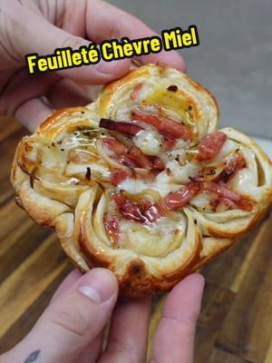 A post by @seizemay on TikTok caption: Feuilleté Chèvre Miel ! 🍯🤤 #recette #recettefacile #recetterapide #chevremiel #seizemay