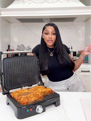 A post by @cookinwithjai on TikTok caption: Let’s make a salmon cheesesteak using my Kitchen Envy Grill part one  #fyp #salmon #cheesesteak #fypシ #cookingathometiktoktv 