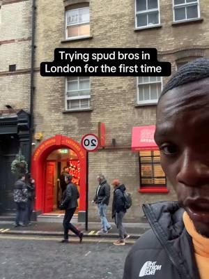 A post by @tyshonlawrence on TikTok caption: So I got that tuna baked potato from spud bros in London for the first time