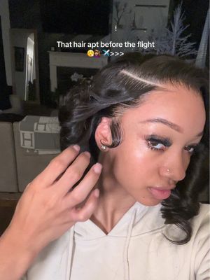 A post by @myasmvse on TikTok caption: we luv a good laid lace before a flight🤭 @Lust Hair Collection By V @Professional Hair Labs 