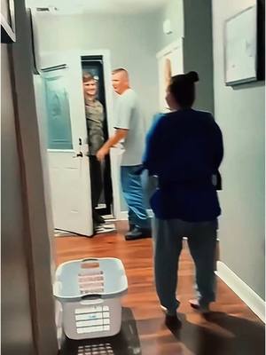 A post by @herocominghome on TikTok caption: #fyp #foryou #militaryhomecoming #military #family #viral #surprise #reaction #militarytok #soldiercominghome #cominghome #reunited #militarytiktok 