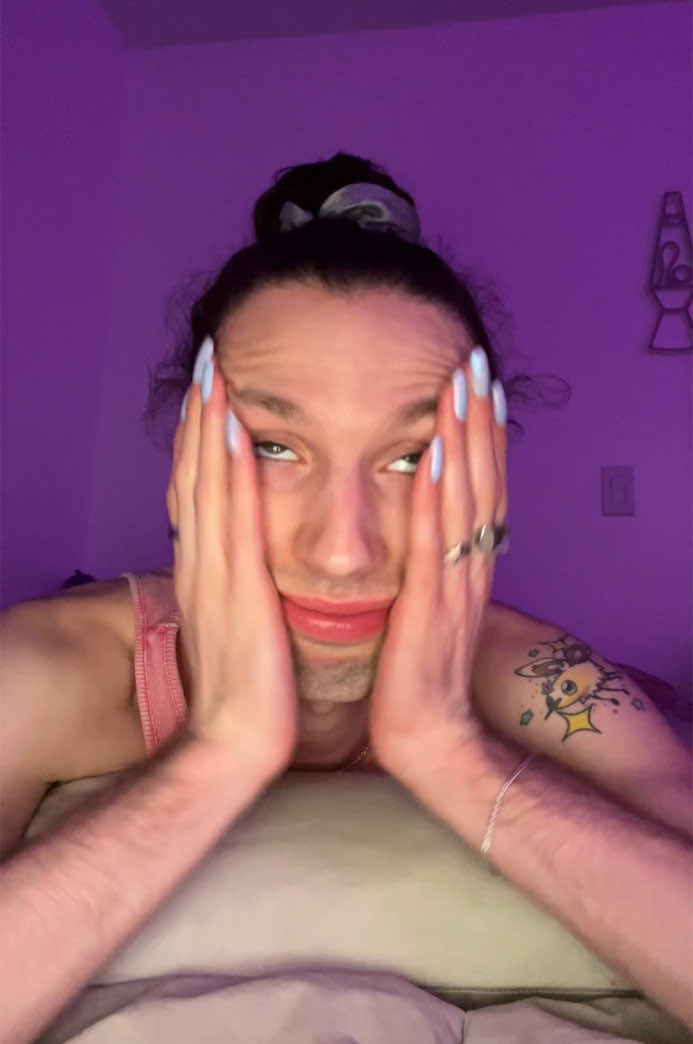 A post by @codalimarcus on TikTok caption: when you’re 1 week post Grindr 😩 #gay #sad #soyunvirgin 🔫💦