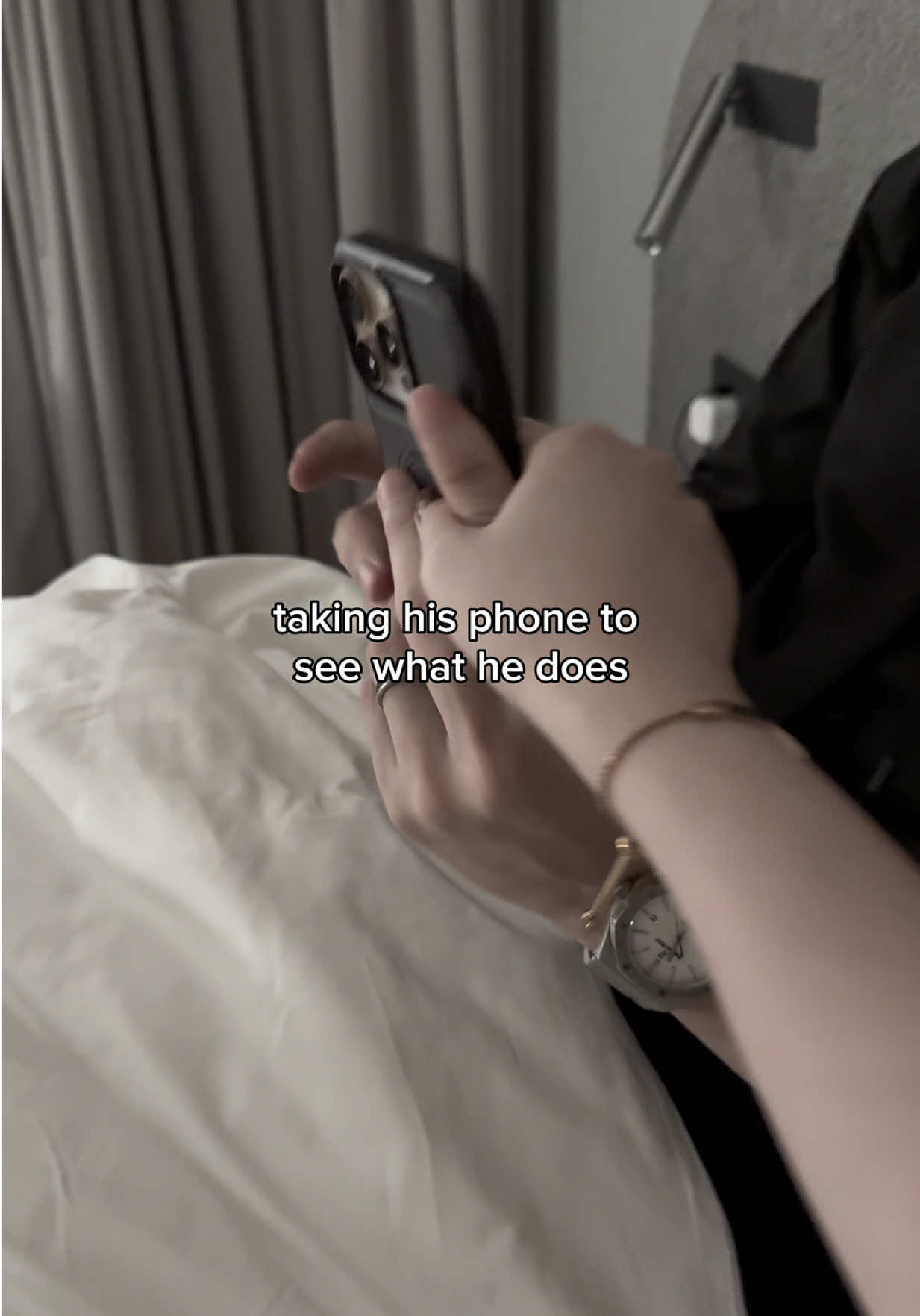 A post by @aemilst on TikTok caption: @K. i love just how nonchalant he is about it... such a green flag 🥹 #fyp #couple #prank 