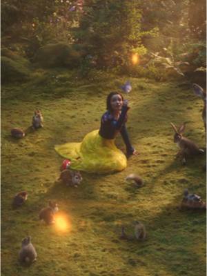 A post by @disneystudios on TikTok caption: 🍎🐰👑🪞🎶 Experience the magic of Disney’s #SnowWhite, only in theaters March 21.