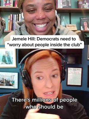 A post by @jenpsaki on TikTok caption: Jemele Hill showing why we need more sports journalists covering politics...  Tap the link in bio for the full episode of "The Blueprint with Jen Psaki."  #jenpsaki #politics #espn #democrats #msnbc
