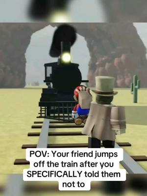 A post by @horrorwasnthere on TikTok caption: Just don’t press the space bar 😭 @Zarch #roblox #robloxanimation #robloxanimations #robloxfyp #robloxdeadrails #deadrail #robloxgames 