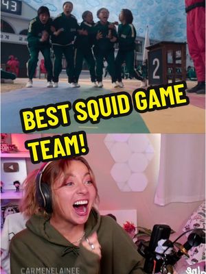 A post by @carmenelainee on TikTok caption: ALL MY FAVORITES😭😭 full squid game season 2 episode reaction on yt! [carmenelainee]⭐️  #squidgame #gihun #junho #inho #squidgamereaction #squidgameseason2 