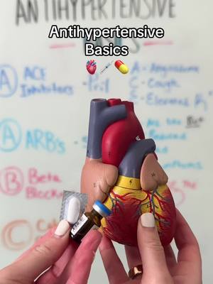 A post by @nurseinthemakingkristine on TikTok caption: Antihypertensive Basics 🫀💉💊 #pharmacology #futurenurse #nursingnotes #nursinglesson #pharmlesson #nclexprep #nurseinthemaking #BSN #RN #LPN