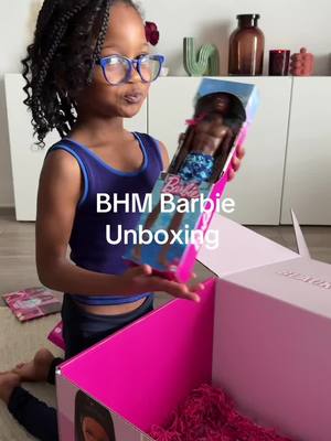 A post by @stehfuhnee_ on TikTok caption: Mattel gifting my girl these Beautiful Black Barbies is the perfect end February. Thank you @mattel #bhm #unboxing #motherdaughterlove @TOPICALS @DanessaMyricksBeauty @KAI COLLECTIVE @BROWN GIRL Jane 🤎