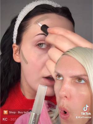 A post by @jeffreestar on TikTok caption: Trying the gray contour from @Judydoll US is it Jeffree Star Approved?! 😱 #makeup #jeffreestar #contour #makeupreview #judydoll #BeautyTok #fyp #TikTokShop #duet w @KC  