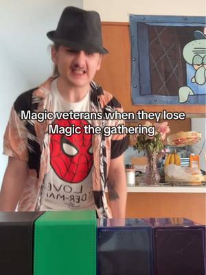 A post by @wizardinatshirt on TikTok caption: Went full coach on those decks #mtg #magicthegathering #fy #foryou #fypage #mtgtiktok #mtgcommander #mtgcommunity #mtgfam #mtgedh #edh #tcg #cardgame #veteran #anger #rage #fedora 