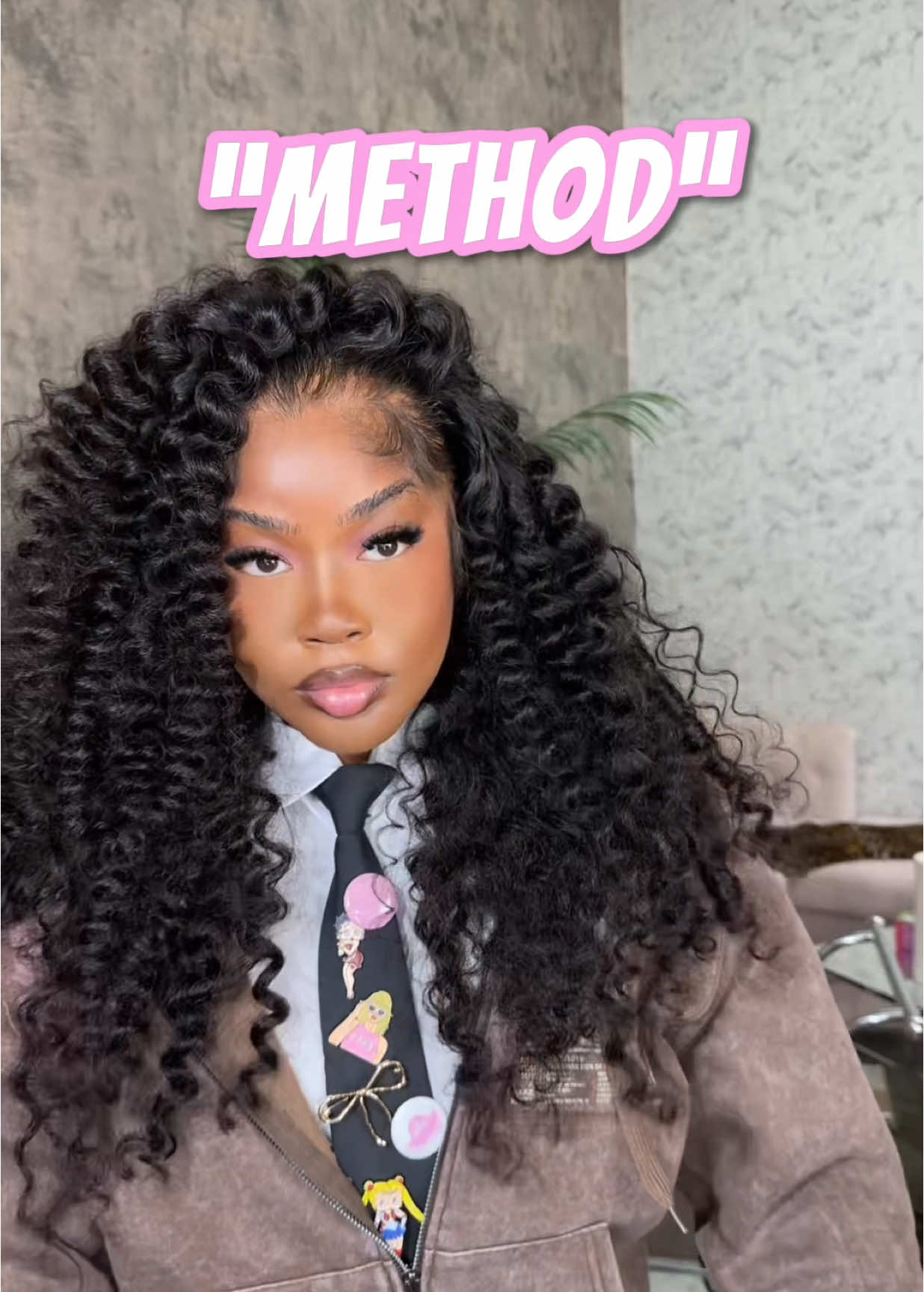 A post by @ on TikTok caption: The infamous flip over method 🎀 using @Recoolhair 13x4 water wave frontal wig 28’