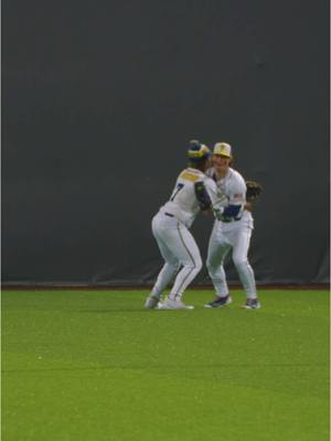 A post by @thesavbananas on TikTok caption: They’re celebrating like kids who just found out they have a snow day🥰 @DR Meadows @Ty Jackson  #MLB #savannahbananas #baseballboys #snowday #sagawards #trickplay 