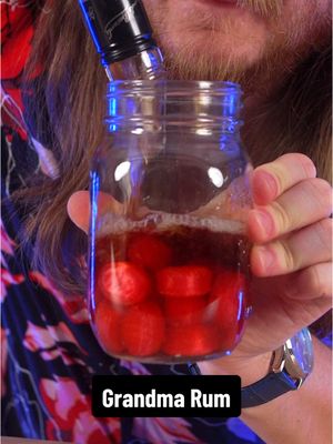 A post by @dokaryan on TikTok caption: I left Grandma Candy in Rum for a week #dokaryan #fyp #rum #bartender 