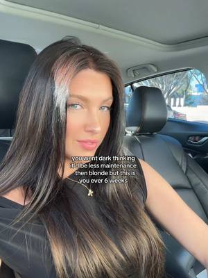 A post by @kaylinmally on TikTok caption: not mad about it #darkhair 