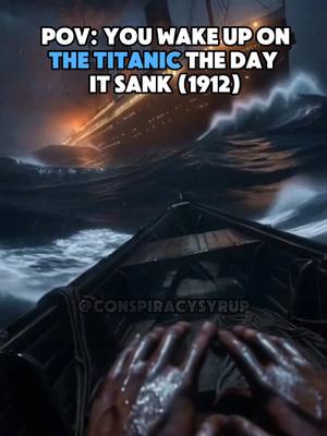 A post by @conspiracysyrup_1 on TikTok caption: POV: You Wake Up On The Titanic The Day it Sank!😳🎥 #ai #pov #history #fyp #creepypasta #viral 