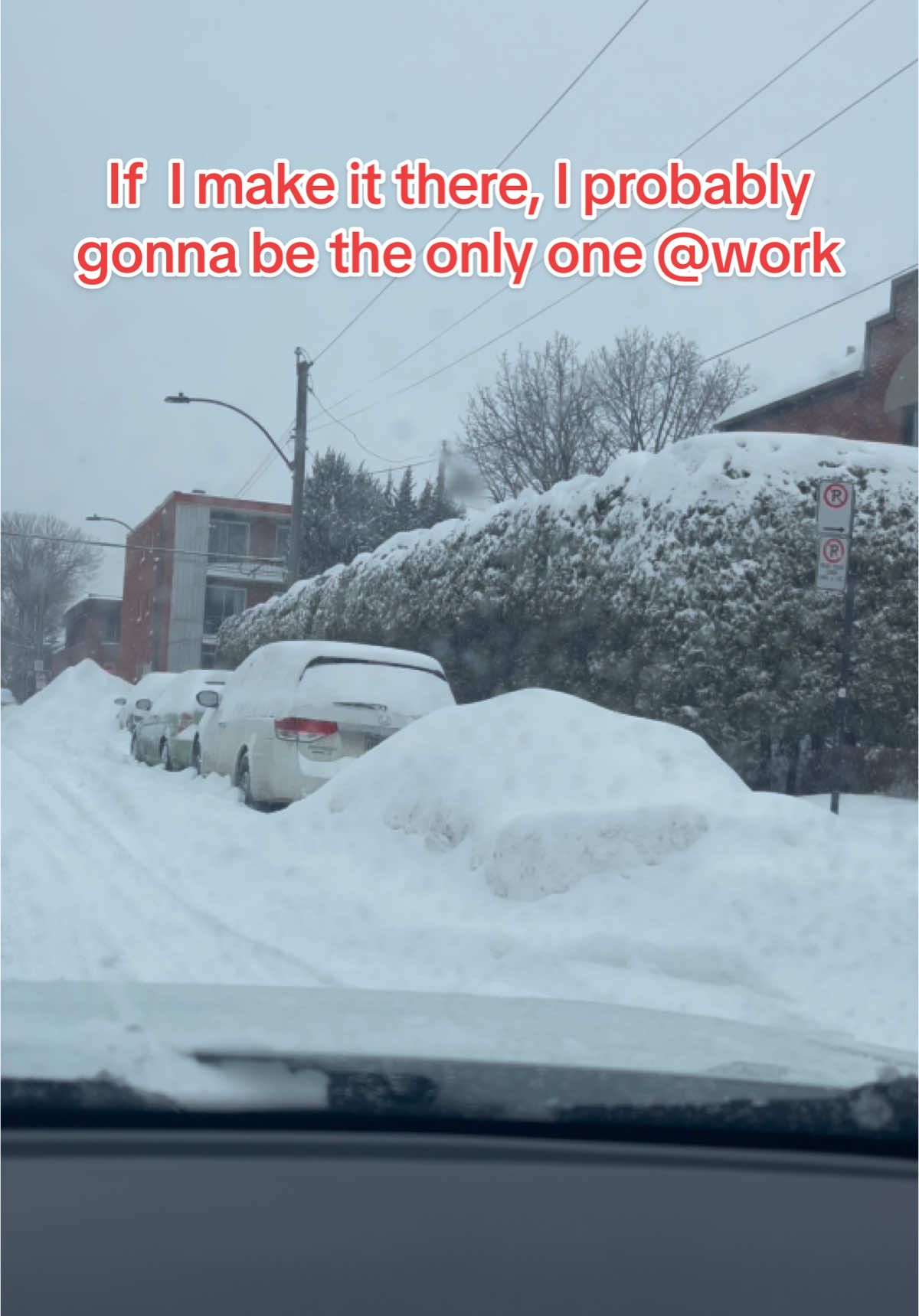A post by @ on TikTok caption: Not me braving the snow storm #fyp #snow #viralvideo 