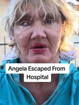 A post by @talesfromthestreets6 on TikTok caption: Angela escaped from Hospital #lostinphoenix #talesfromthestreets #angelaupdate #interviewhomeless #homelesspeople #homelessness #angelahomeless #art #angela 