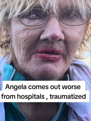 A post by @talesfromthestreets6 on TikTok caption: Angela comes out worse from hospitals , traumatized #angela #art #angelahomeless #angelaupdate #talesfromthestreets #lostinphoenix 