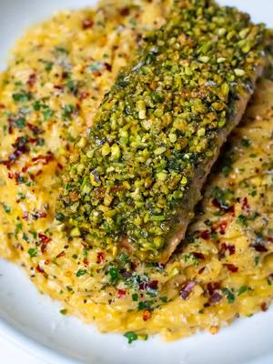 A post by @breadbakebeyond on TikTok caption: Creamy Lemon Orzo with Pistachio-Crusted Salmon Pistachio-crusted salmon is one of my favorite ways to make salmon - the pistachio crust adds a toasted, nutty crunch that makes every bite better. I mix the pistachios with a few extras, like Parmesan, to bring in some umami before baking. Paired with creamy, lemony orzo, this dish is just as good for a quick weeknight dinner as it is for a weekend meal that feels a little special. Pistachio crusted salmon recipe Easy weeknight salmon dinner Creamy lemon orzo side dish Nut-crusted seafood recipe Pistachio-crusted salmon with orzo Easy weeknight seafood recipe #weeknightdinner #seafoodlover #pistachio #orzo #cookingathome #nycfoodie #laeats 
