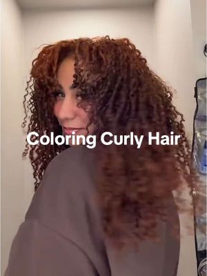 A post by @thatssore on TikTok caption: The hint of green was killing me 😷 everything done with no Bleach, and the curls are still intact  #tothesalon #curlyhair #nobleach #foru #naturalhair #curlyhair #ginger #curlyhairtransformation #hairdye #hairdyetransformation #curls 