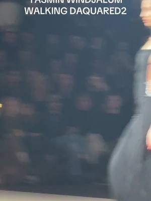 A post by @miakhalifa on TikTok caption: Seeing this walk in person is a spiritual experience @DSQUARED2 
