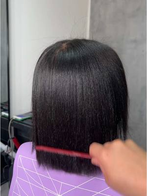 A post by @aiyannace on TikTok caption: First time cutting my hair, she was so sweet I’m satisfied🙂‍↔️💕 #bobhaircut #salon #lashtech #nailtech 