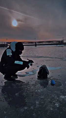 A post by @malikmills on TikTok caption: As the song title goes #theynotlikeus #ohio #fyp #icefishing #ice #fishing #2025 