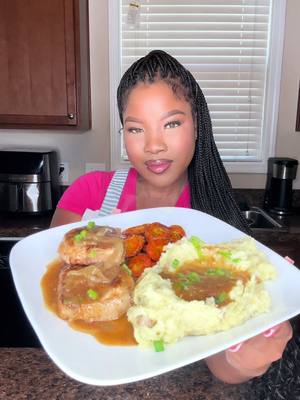 A post by @cookingwithdestiny_ on TikTok caption: In honor of Black History Month, I’m cooking up Southern Smothered Pork Chops with @HelloFresh US — rich, soulful flavors that have been passed down through generations. This dish is a true Southern classic, and I love how food connects us to history, culture, and tradition. What’s a dish that reminds you of your heritage? Let me know in the comments! #HelloFreshPartner #HelloFresh